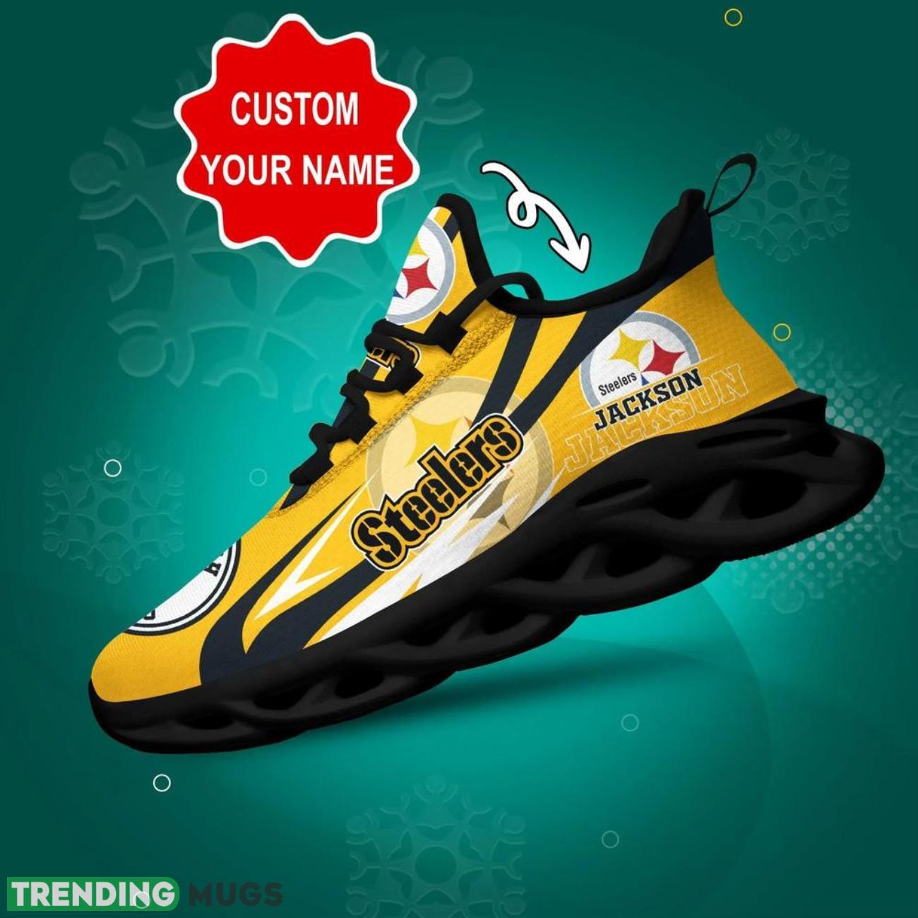 Pittsburgh Steelers NFL Max Soul Sneakers Personalize Shoes For Fans Product Photo 1 Pittsburgh Steelers NFL Max Soul Sneakers Personalize Shoes For Fans Product Photo 1