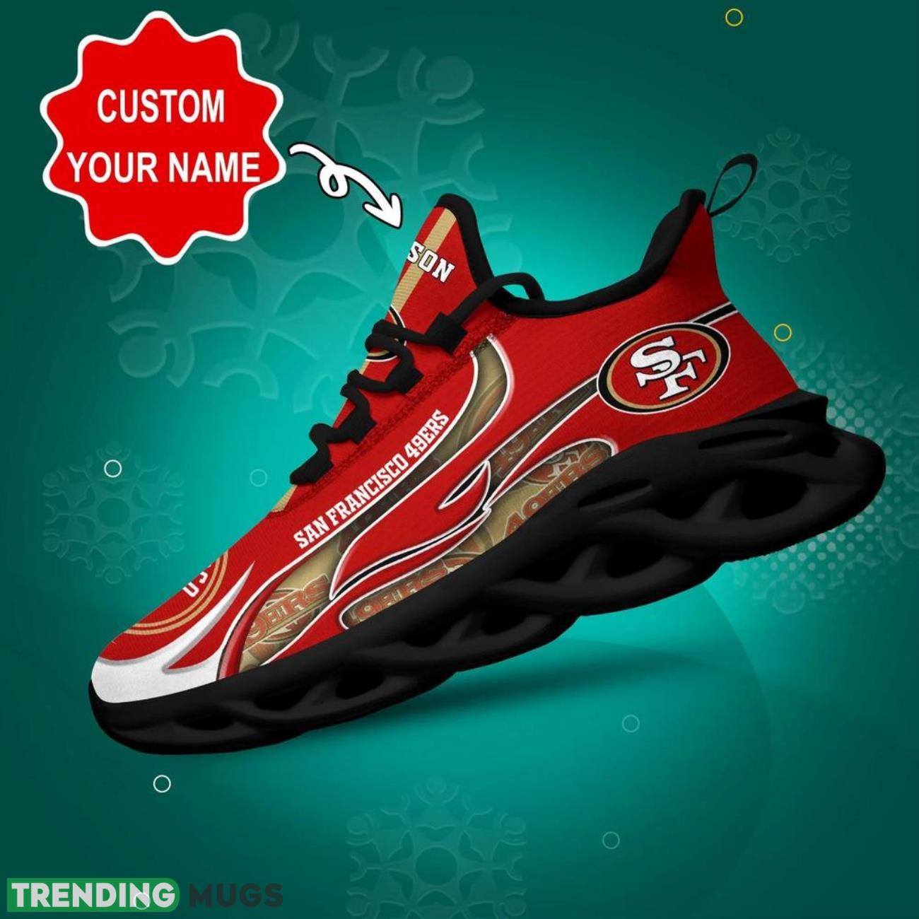 San Francisco 49Ers NFL Max Soul Shoes Sneakers Personalized Name Gifts For Football Fans Product Photo 1 San Francisco 49Ers NFL Max Soul Shoes Sneakers Personalized Name Gifts For Football Fans Product Photo 1