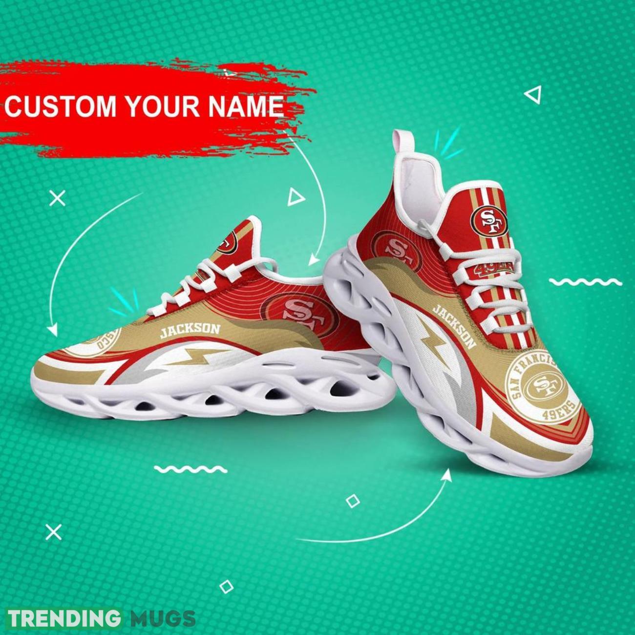 San Francisco 49Ers NFL Max Soul Sneakers Personalize Shoes For Fans Max Soul San Francisco 49Ers NFL Max Soul Sneakers Personalize Shoes For Fans Max Soul