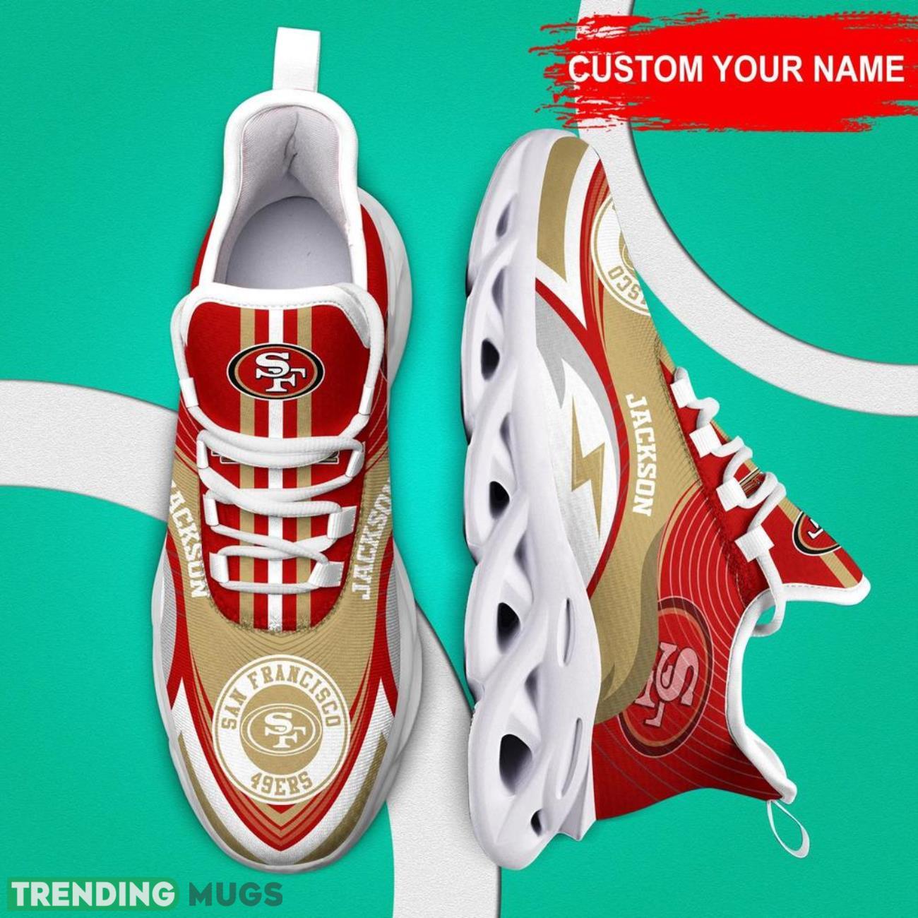 San Francisco 49Ers NFL Max Soul Sneakers Personalize Shoes For Fans Max Soul San Francisco 49Ers NFL Max Soul Sneakers Personalize Shoes For Fans Max Soul