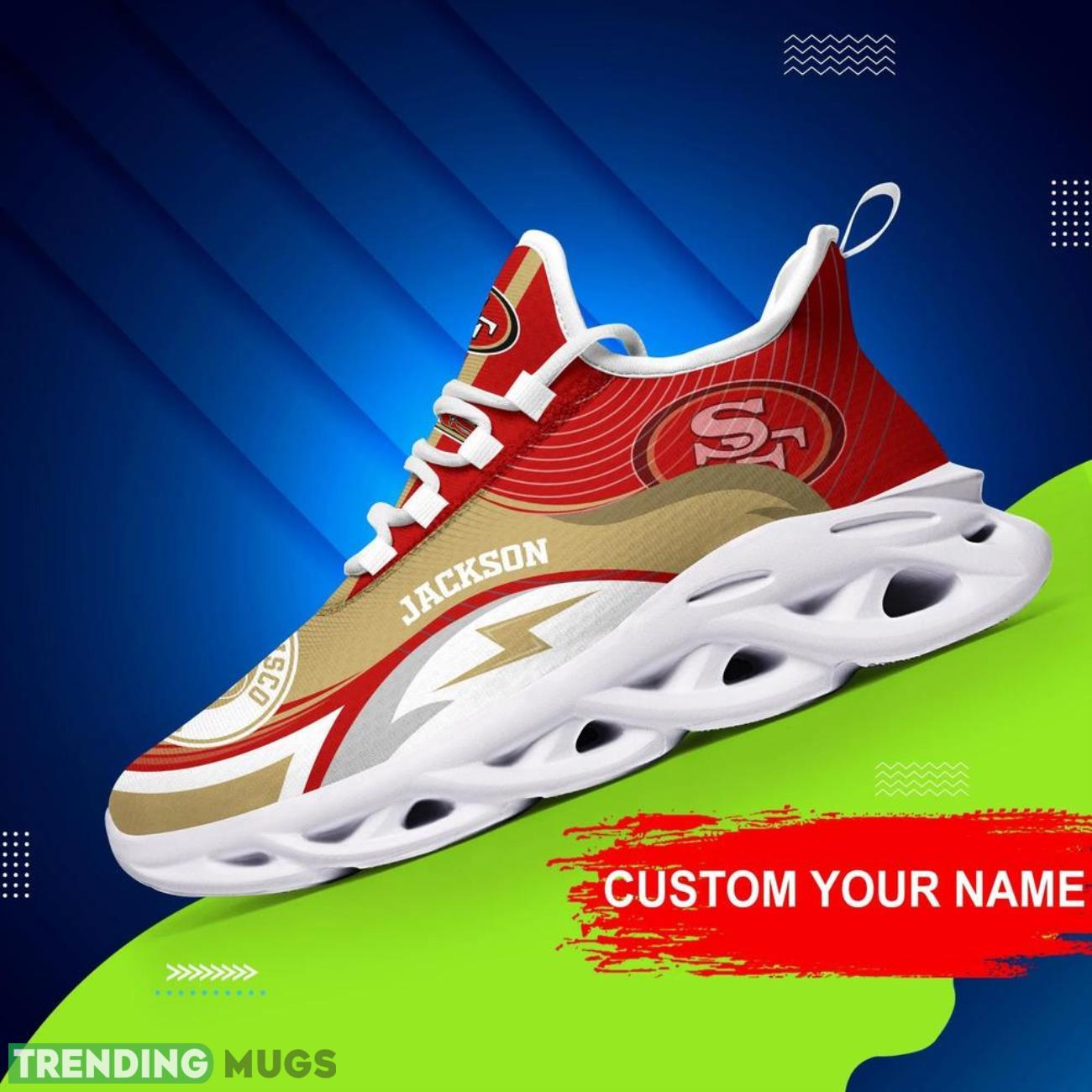 San Francisco 49Ers NFL Max Soul Sneakers Personalize Shoes For Fans Max Soul San Francisco 49Ers NFL Max Soul Sneakers Personalize Shoes For Fans Max Soul