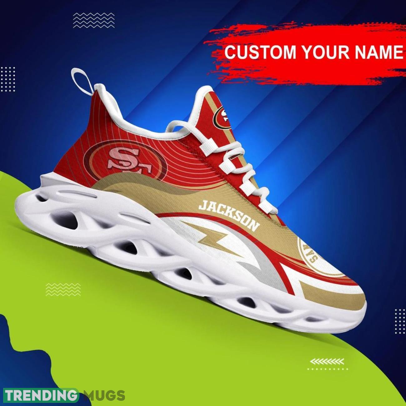 San Francisco 49Ers NFL Max Soul Sneakers Personalize Shoes For Fans Product Photo 1 San Francisco 49Ers NFL Max Soul Sneakers Personalize Shoes For Fans Product Photo 1