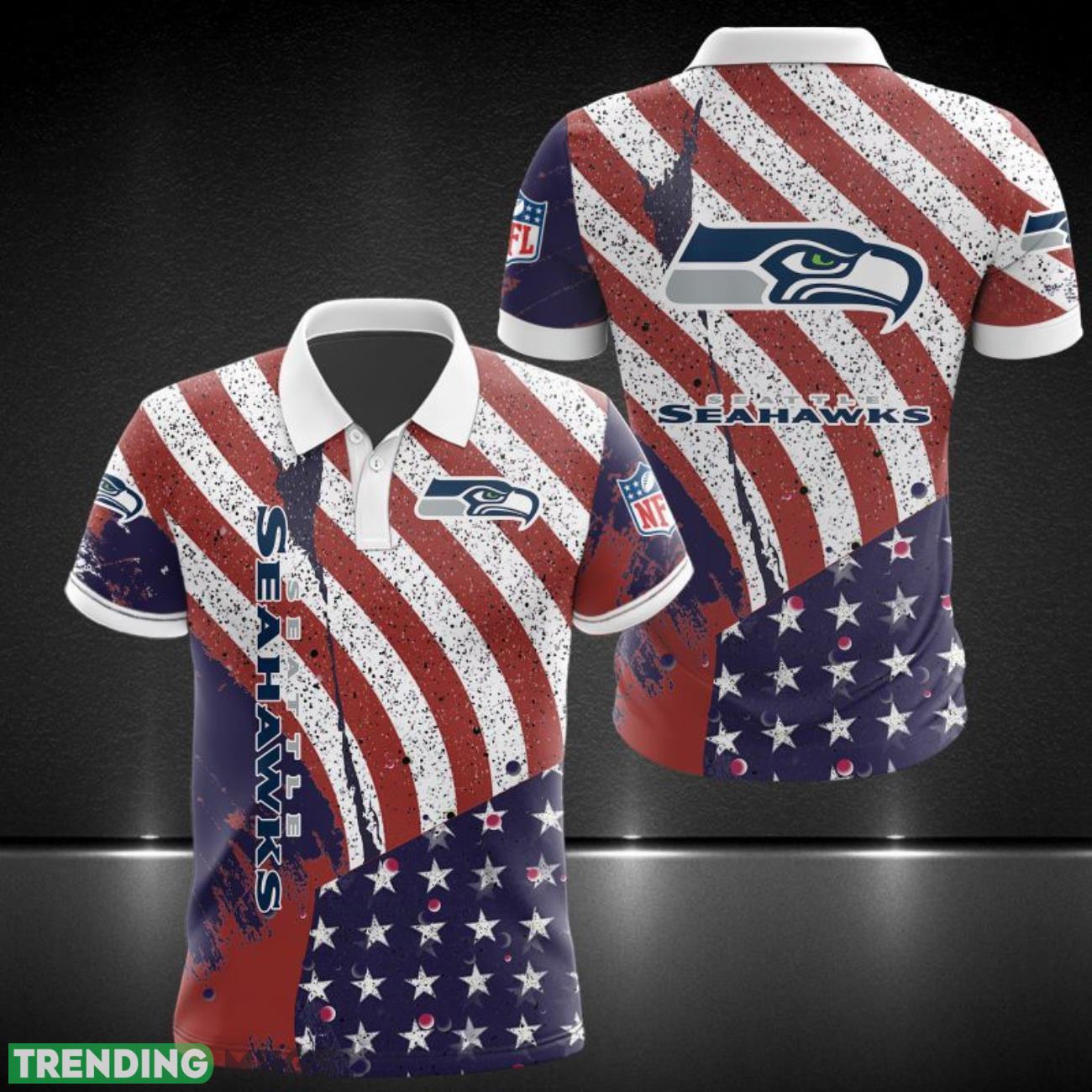 Seattle Seahawks 3D Polo Shirt Sport Gift For Big Fans Limited Polo Shirt Product Photo 1