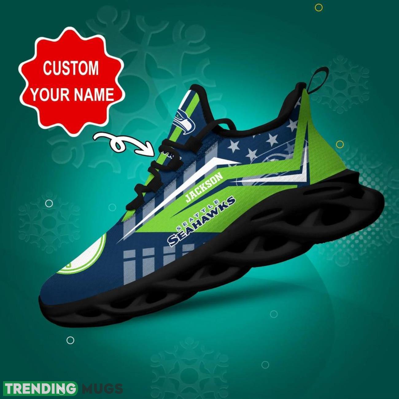 Seattle Seahawks NFL Logo Sport Team Max Soul Shoes Custom Name Sneakers Hot Trending Gift NFL Logo Sport Team Fans Product Photo 1 Seattle Seahawks NFL Logo Sport Team Max Soul Shoes Custom Name Sneakers Hot Trending Gift NFL Logo Sport Team Fans Product Photo 1