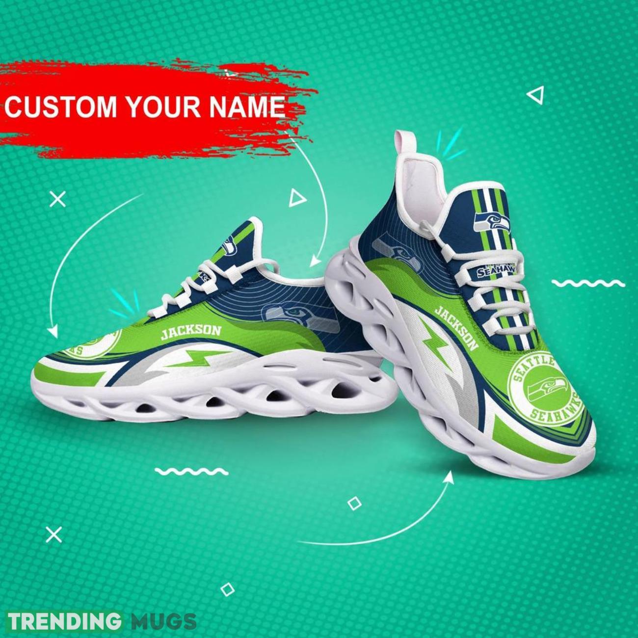 Seattle Seahawks NFL Max Soul Shoes Custom Name – Sneakers Gift NFL Fans Max Soul Seattle Seahawks NFL Max Soul Shoes Custom Name – Sneakers Gift NFL Fans Max Soul