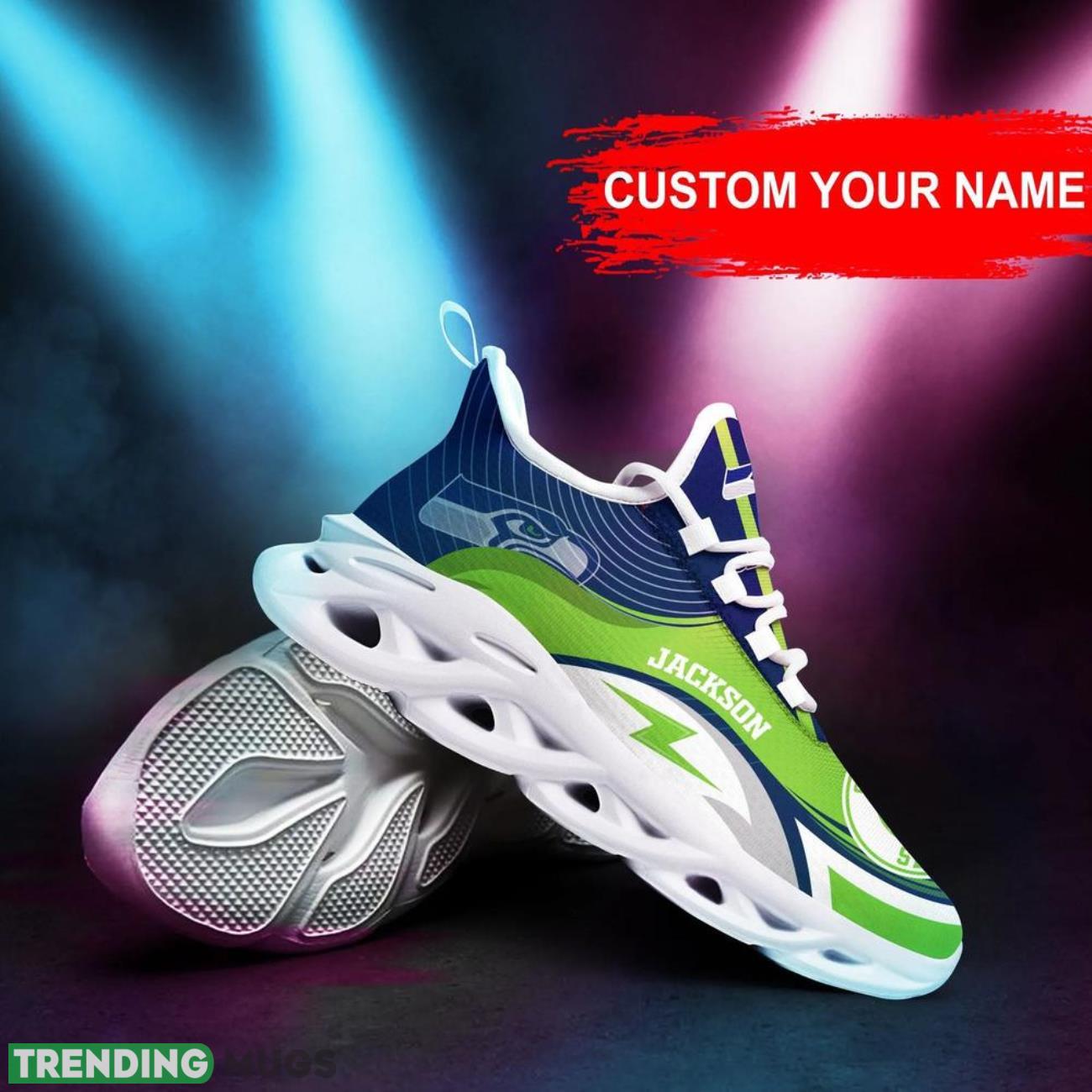 Seattle Seahawks NFL Max Soul Shoes Custom Name – Sneakers Gift NFL Fans Max Soul Seattle Seahawks NFL Max Soul Shoes Custom Name – Sneakers Gift NFL Fans Max Soul
