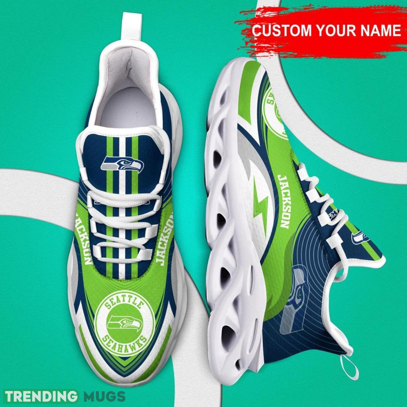 Seattle Seahawks NFL Max Soul Shoes Custom Name – Sneakers Gift NFL Fans Max Soul Seattle Seahawks NFL Max Soul Shoes Custom Name – Sneakers Gift NFL Fans Max Soul