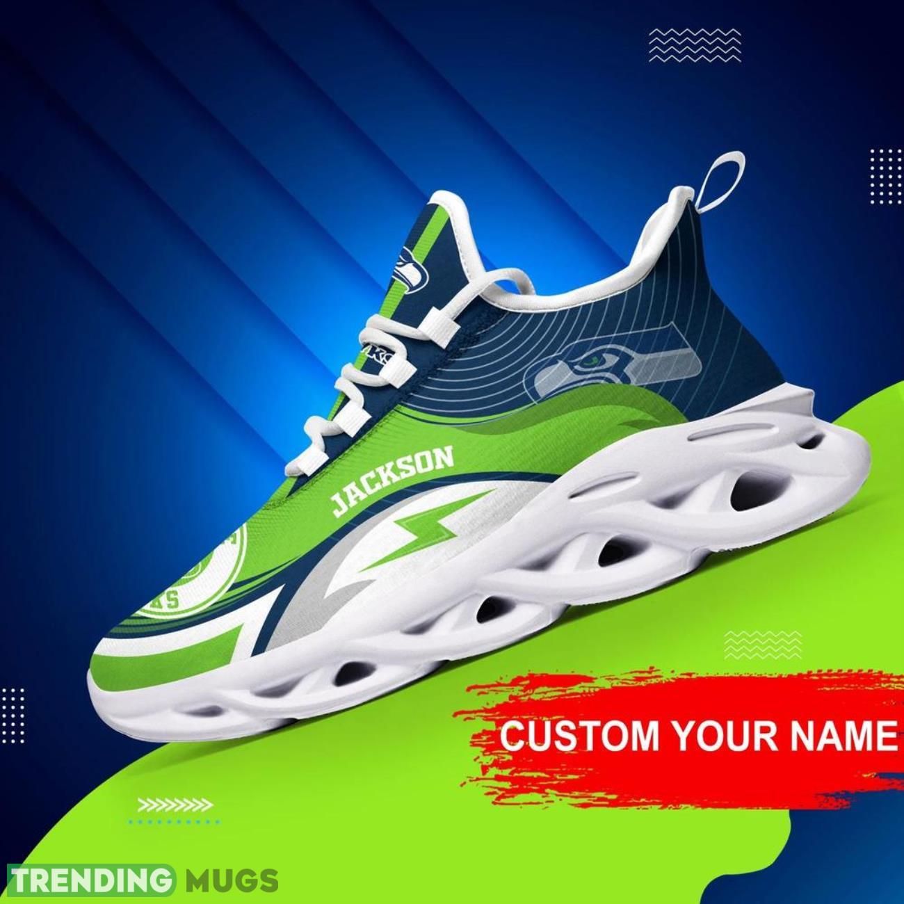Seattle Seahawks NFL Max Soul Shoes Custom Name – Sneakers Gift NFL Fans Max Soul Seattle Seahawks NFL Max Soul Shoes Custom Name – Sneakers Gift NFL Fans Max Soul