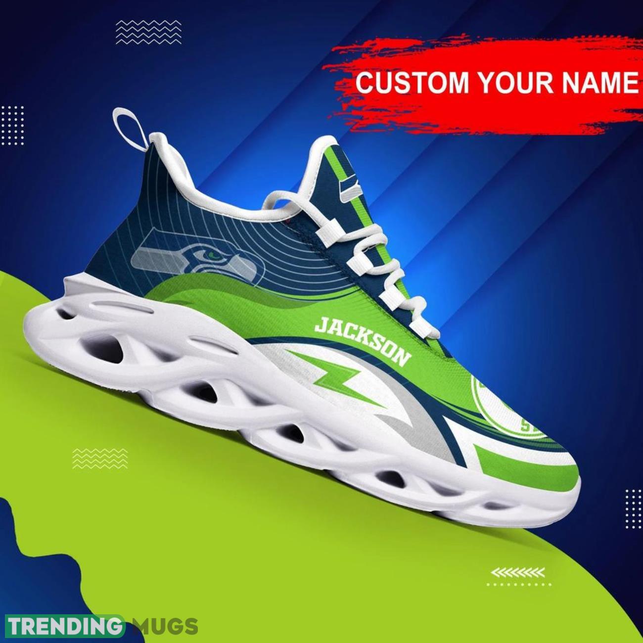 Seattle Seahawks NFL Max Soul Shoes Custom Name – Sneakers Gift NFL Fans Product Photo 1 Seattle Seahawks NFL Max Soul Shoes Custom Name – Sneakers Gift NFL Fans Product Photo 1