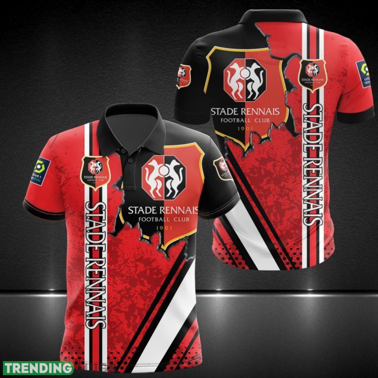 Stade Rennais F.C 3D Polo Shirt Gift For Men Product Photo 1 Stade Rennais F.C 3D Polo Shirt Gift For Men Product Photo 1