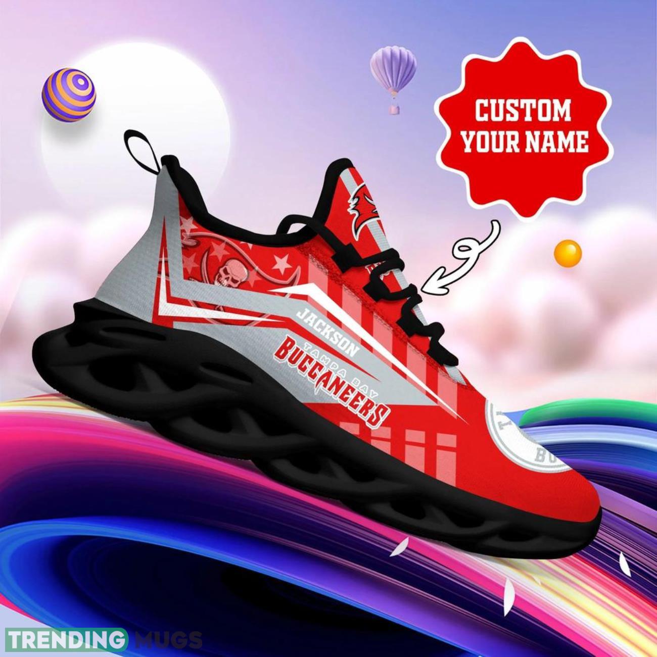 Tampa Bay Buccaneers NFL Max Soul Shoes Custom Name Sneakers Hot Trending Running Sneakers Max Soul Tampa Bay Buccaneers NFL Max Soul Shoes Custom Name Sneakers Hot Trending Running Sneakers Max Soul