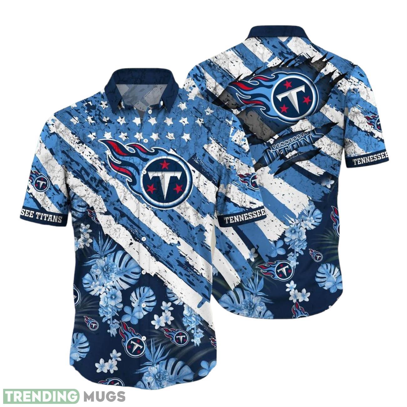 Tennessee Titans 3D Hawaiian Shirt NFL Sport Summer Gift Floral Print American Flag Pattern Product Photo 1 Tennessee Titans 3D Hawaiian Shirt NFL Sport Summer Gift Floral Print American Flag Pattern Product Photo 1
