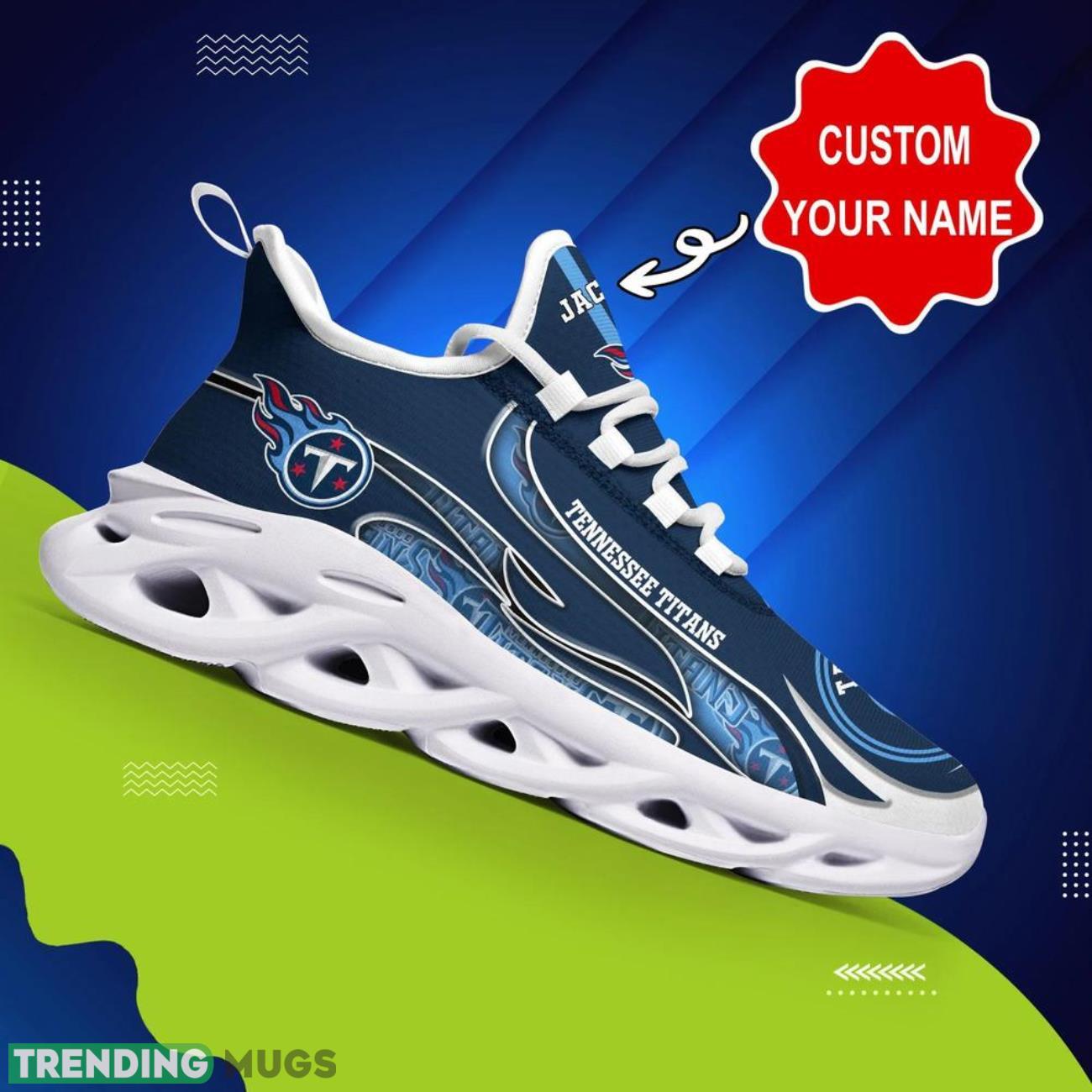 Tennessee Titans NFL Max Soul Shoes Custom Name Sneakers Gifts NFL Fans Max Soul Tennessee Titans NFL Max Soul Shoes Custom Name Sneakers Gifts NFL Fans Max Soul