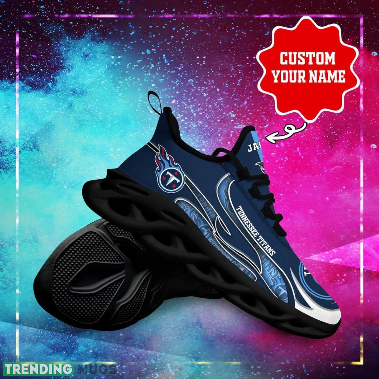 Tennessee Titans NFL Max Soul Shoes Custom Name Sneakers Gifts NFL Fans Max Soul Tennessee Titans NFL Max Soul Shoes Custom Name Sneakers Gifts NFL Fans Max Soul