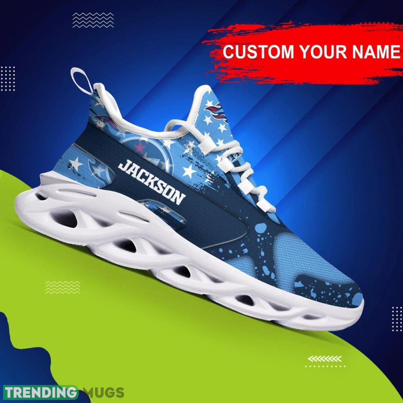 Tennessee Titans NFL Max Soul Shoes Custom Name Sneakers Gifts NFL Fans Men Women Shoes Product Photo 1 Tennessee Titans NFL Max Soul Shoes Custom Name Sneakers Gifts NFL Fans Men Women Shoes Product Photo 1