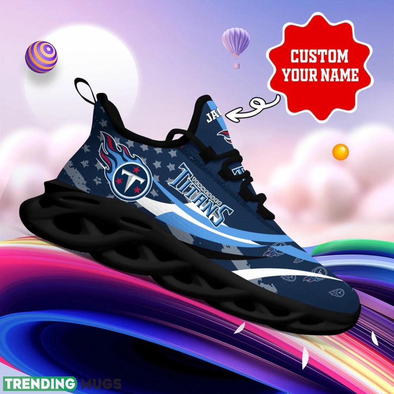 Tennessee Titans NFL Max Soul Shoes Custom Name Sneakers Hot Trending Running Sneakers Max Soul Tennessee Titans NFL Max Soul Shoes Custom Name Sneakers Hot Trending Running Sneakers Max Soul