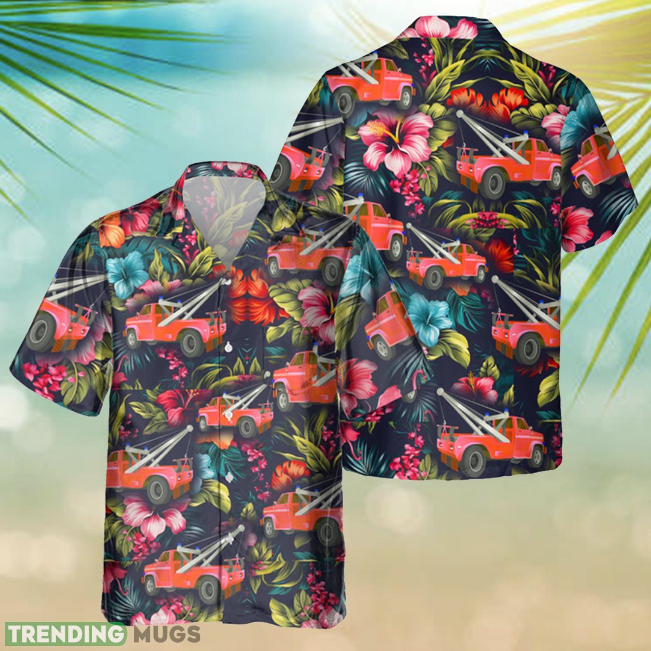 Tow Truck Operator Tropical Aloha 3D Printed Hawaiian Shirt Gift Ideas For Summer Product Photo 1
