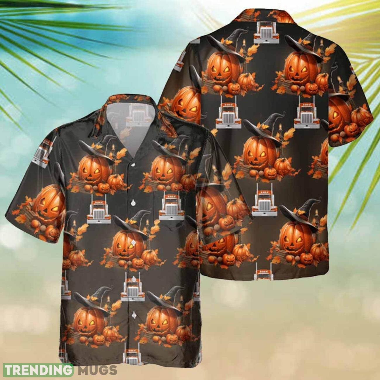 Trucker 3D Printed Hawaiian Shirt Gift Ideas For Halloween Product Photo 1 Trucker 3D Printed Hawaiian Shirt Gift Ideas For Halloween Product Photo 1