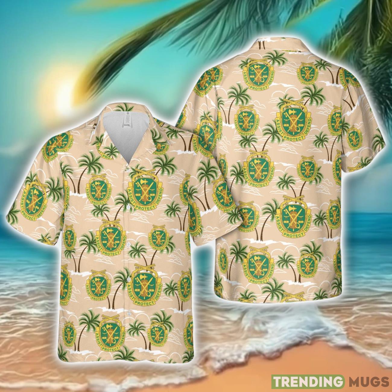 US Army Military Police Regimental Crest Hawaiian Shirt Men Women Beach Shirt All Over Printed Product Photo 1 US Army Military Police Regimental Crest Hawaiian Shirt Men Women Beach Shirt All Over Printed Product Photo 1