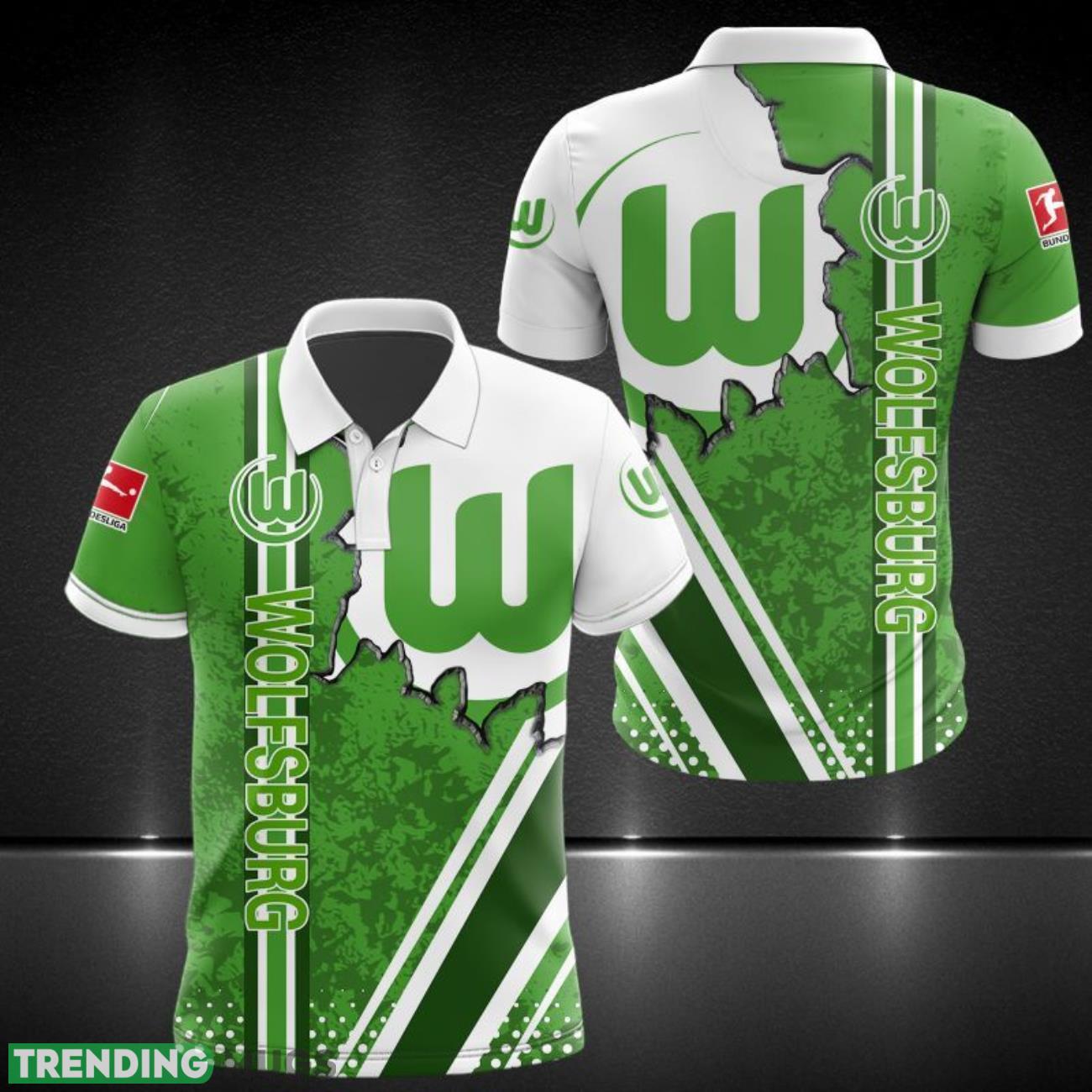 VfL Wolfsburg 3D Polo Shirt Sport Fans Shirt Product Photo 1 VfL Wolfsburg 3D Polo Shirt Sport Fans Shirt Product Photo 1