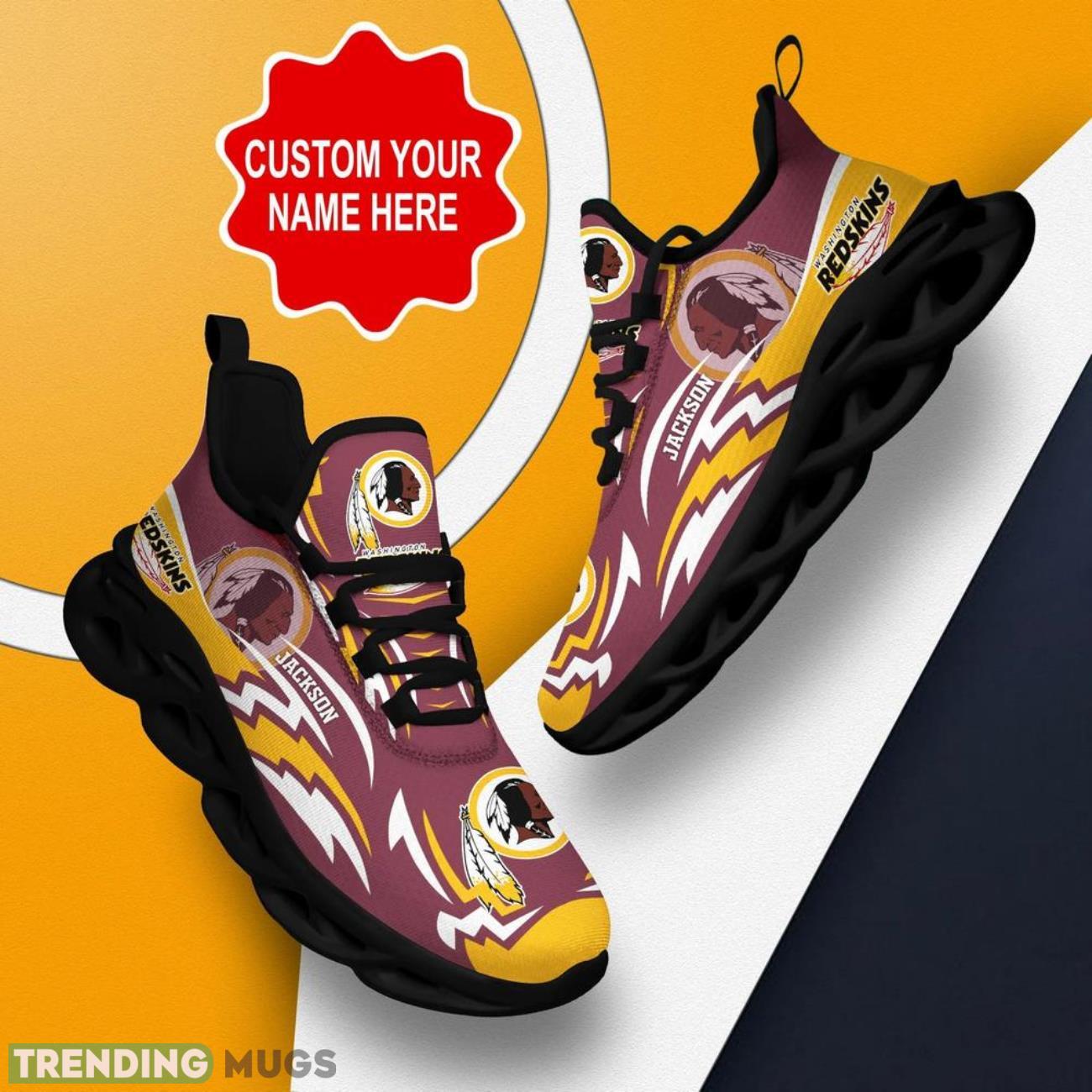 Washington Redskins NFL Max Soul Shoes Custom Name National Football LeagueGifts NFL Fans Max Soul Washington Redskins NFL Max Soul Shoes Custom Name National Football LeagueGifts NFL Fans Max Soul