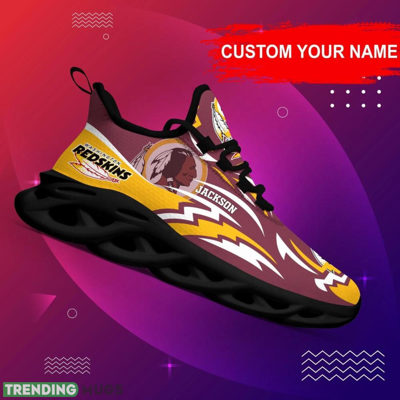 Washington Redskins NFL Max Soul Shoes Custom Name National Football LeagueGifts NFL Fans Max Soul Washington Redskins NFL Max Soul Shoes Custom Name National Football LeagueGifts NFL Fans Max Soul