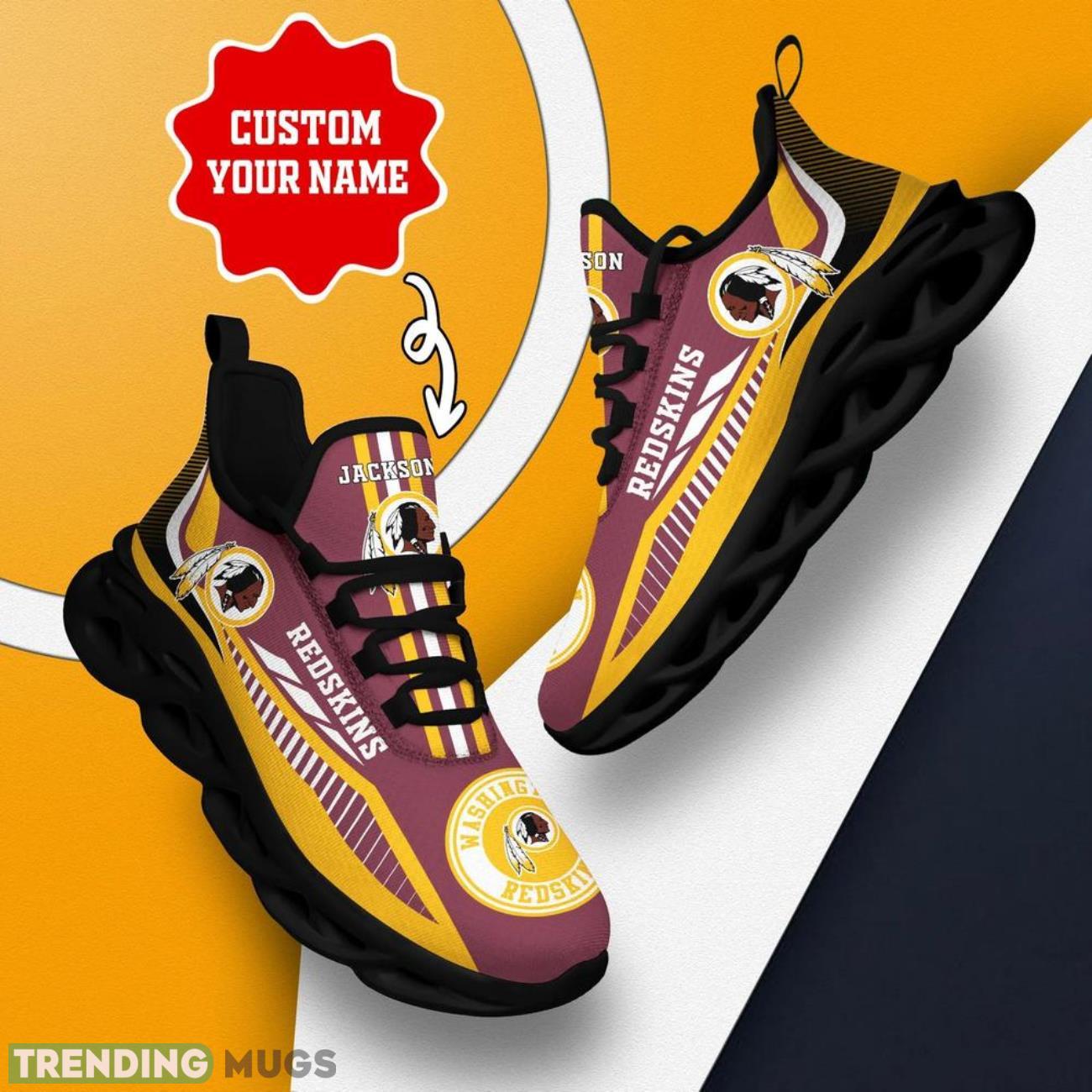 Washington Redskins NFL Max Soul Shoes Custom Name Sneakers Gifts NFL Fans Max Soul Washington Redskins NFL Max Soul Shoes Custom Name Sneakers Gifts NFL Fans Max Soul