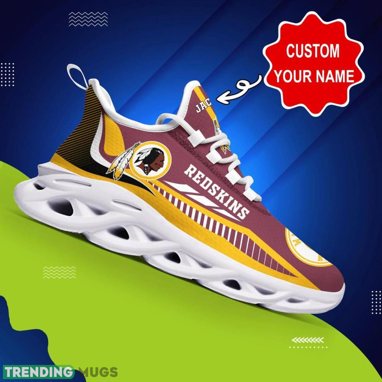 Washington Redskins NFL Max Soul Shoes Custom Name Sneakers Gifts NFL Fans Max Soul Washington Redskins NFL Max Soul Shoes Custom Name Sneakers Gifts NFL Fans Max Soul