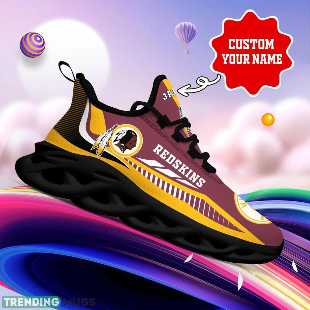 Washington Redskins NFL Max Soul Shoes Custom Name Sneakers Gifts NFL Fans Max Soul Washington Redskins NFL Max Soul Shoes Custom Name Sneakers Gifts NFL Fans Max Soul