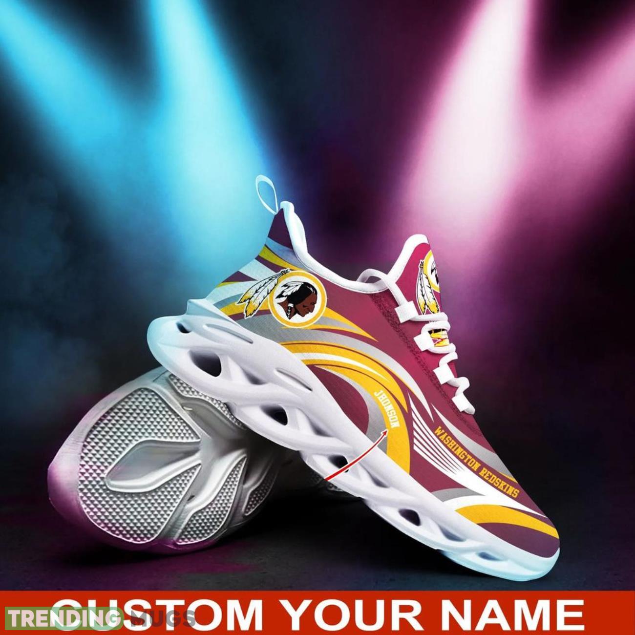 Washington Redskins NFL Max Soul Shoes Custom Name Sneakers Hot Trending Gifts NFL Big Fans Max Soul Washington Redskins NFL Max Soul Shoes Custom Name Sneakers Hot Trending Gifts NFL Big Fans Max Soul