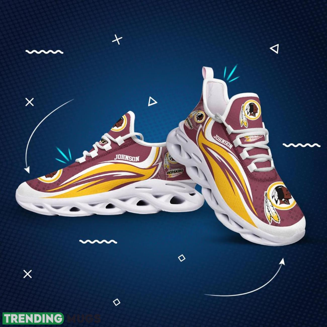 Washington Redskins NFL Max Soul Shoes Custom Name Sneakers Hot Trending Running Sneakers Max Soul Washington Redskins NFL Max Soul Shoes Custom Name Sneakers Hot Trending Running Sneakers Max Soul
