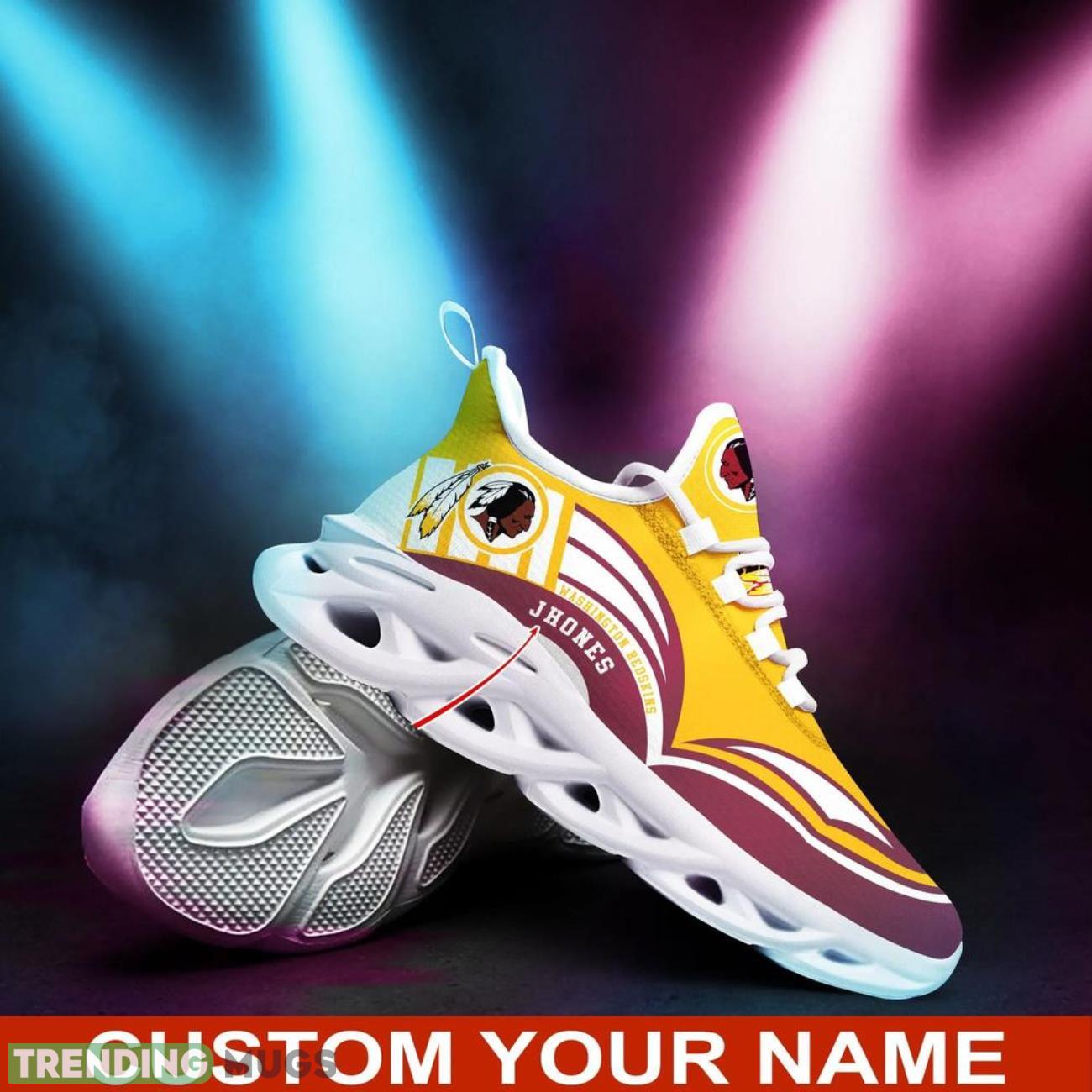 Washington Redskins NFL Max Soul Shoes Custom Name Sneakers NFL Fans Max Soul Washington Redskins NFL Max Soul Shoes Custom Name Sneakers NFL Fans Max Soul