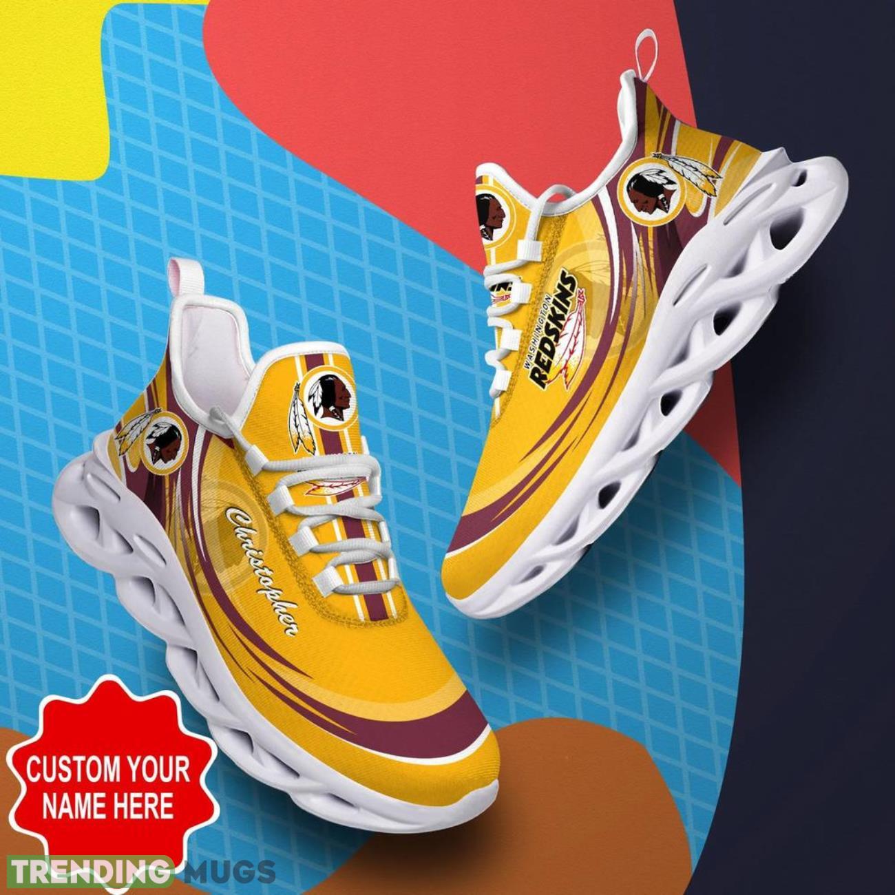 Washington Redskins NFL Max Soul Shoes Personalized Name Gifts Trending Running Shoes Max Soul Washington Redskins NFL Max Soul Shoes Personalized Name Gifts Trending Running Shoes Max Soul