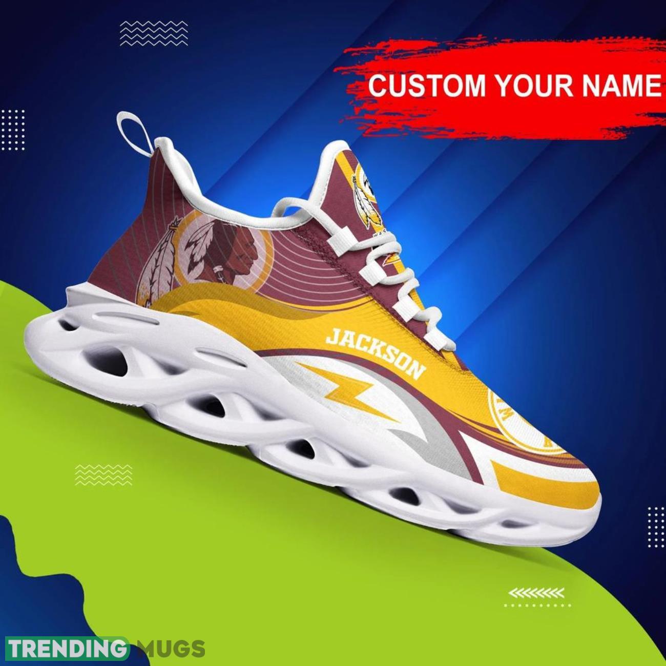 Washington Redskins NFL Max Soul Sneakers Personalize Shoes For Fans Product Photo 1 Washington Redskins NFL Max Soul Sneakers Personalize Shoes For Fans Product Photo 1
