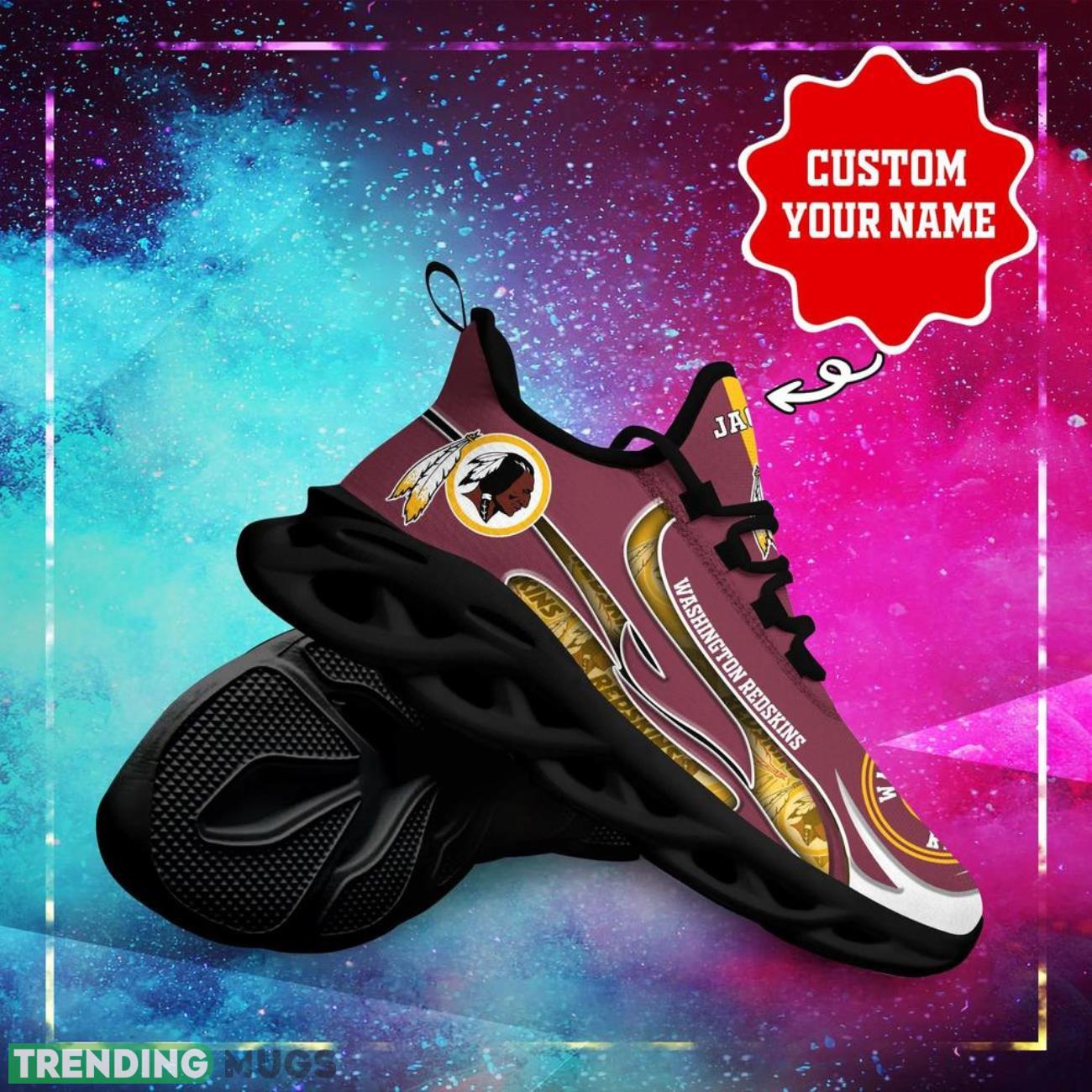 Washington Redskins NFL Sneakers Max Soul Shoes Custom Name Personalized Gifts Max Soul Washington Redskins NFL Sneakers Max Soul Shoes Custom Name Personalized Gifts Max Soul