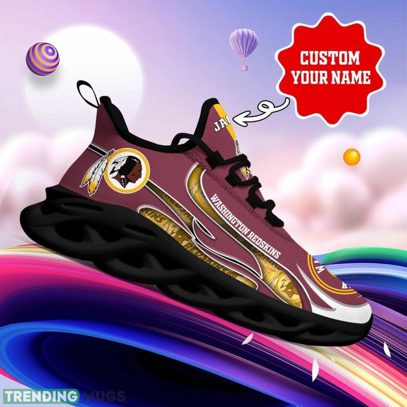 Washington Redskins NFL Sneakers Max Soul Shoes Custom Name Personalized Gifts Max Soul Washington Redskins NFL Sneakers Max Soul Shoes Custom Name Personalized Gifts Max Soul