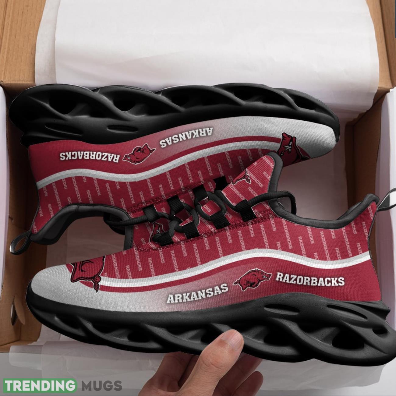 Arkansas Razorbacks NCAA Max Soul Shoes Gift Ideas Running Sneakers Product Photo 1 Arkansas Razorbacks NCAA Max Soul Shoes Gift Ideas Running Sneakers Product Photo 1