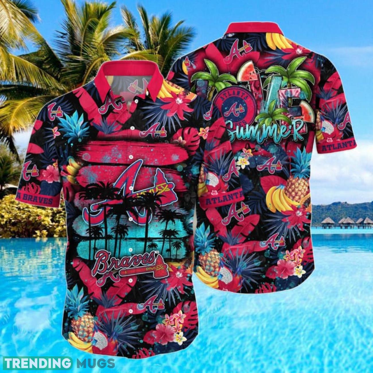 Atlanta Braves MLB Tropical Fruit Hawaiian Shirt Summer Gift Product Photo 1 Atlanta Braves MLB Tropical Fruit Hawaiian Shirt Summer Gift Product Photo 1
