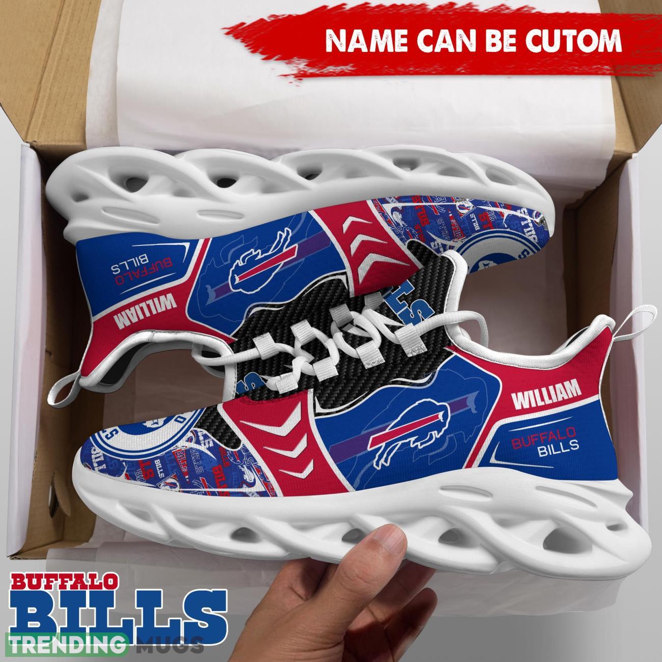Buffalo Bills NFL Custom Name Shoes Max Soul Shoes For Fans Max Soul Buffalo Bills NFL Custom Name Shoes Max Soul Shoes For Fans Max Soul