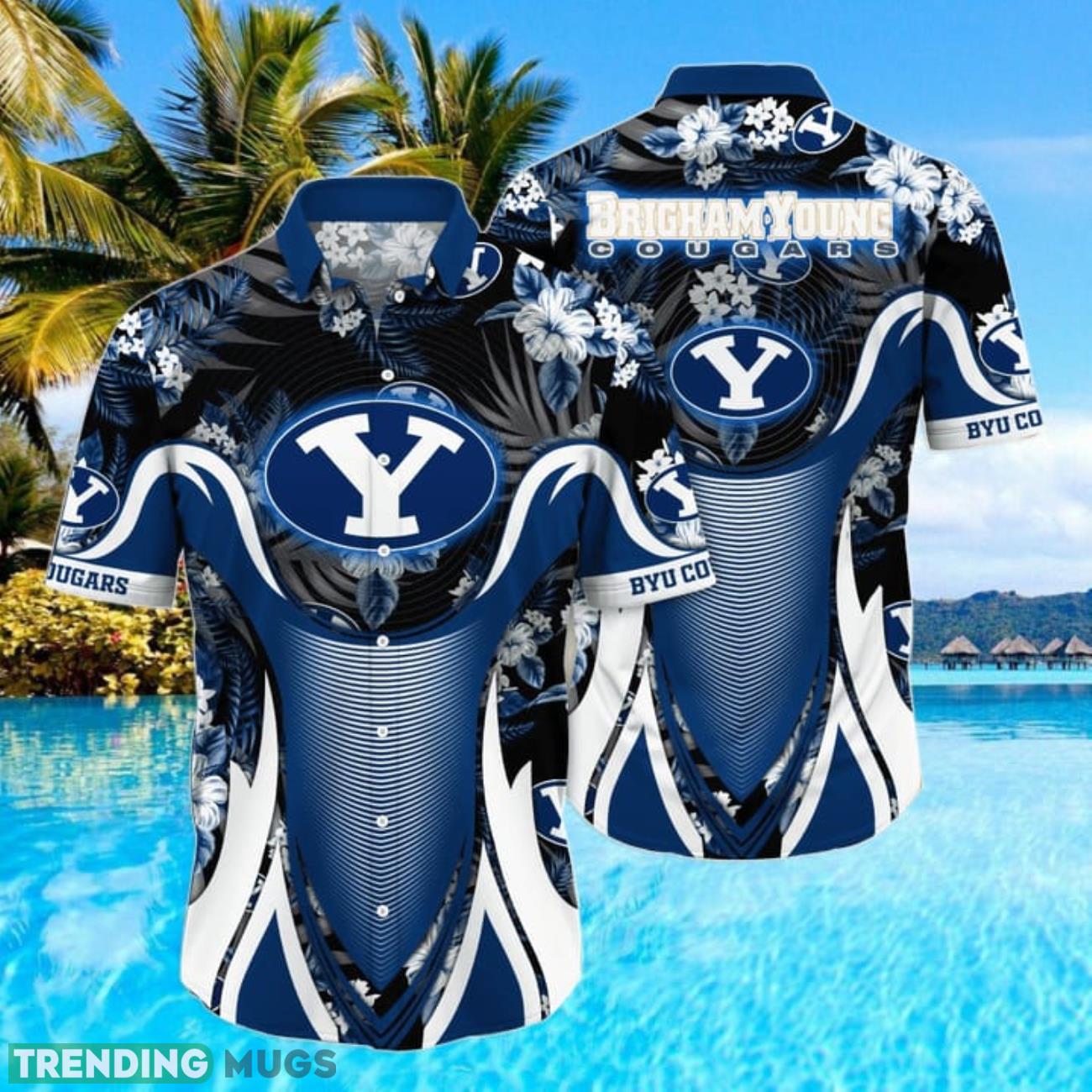 BYU Cougars NCAA3 Sport Team Tropical Style Hawaiian Shirt For Fans Product Photo 1 BYU Cougars NCAA3 Sport Team Tropical Style Hawaiian Shirt For Fans Product Photo 1