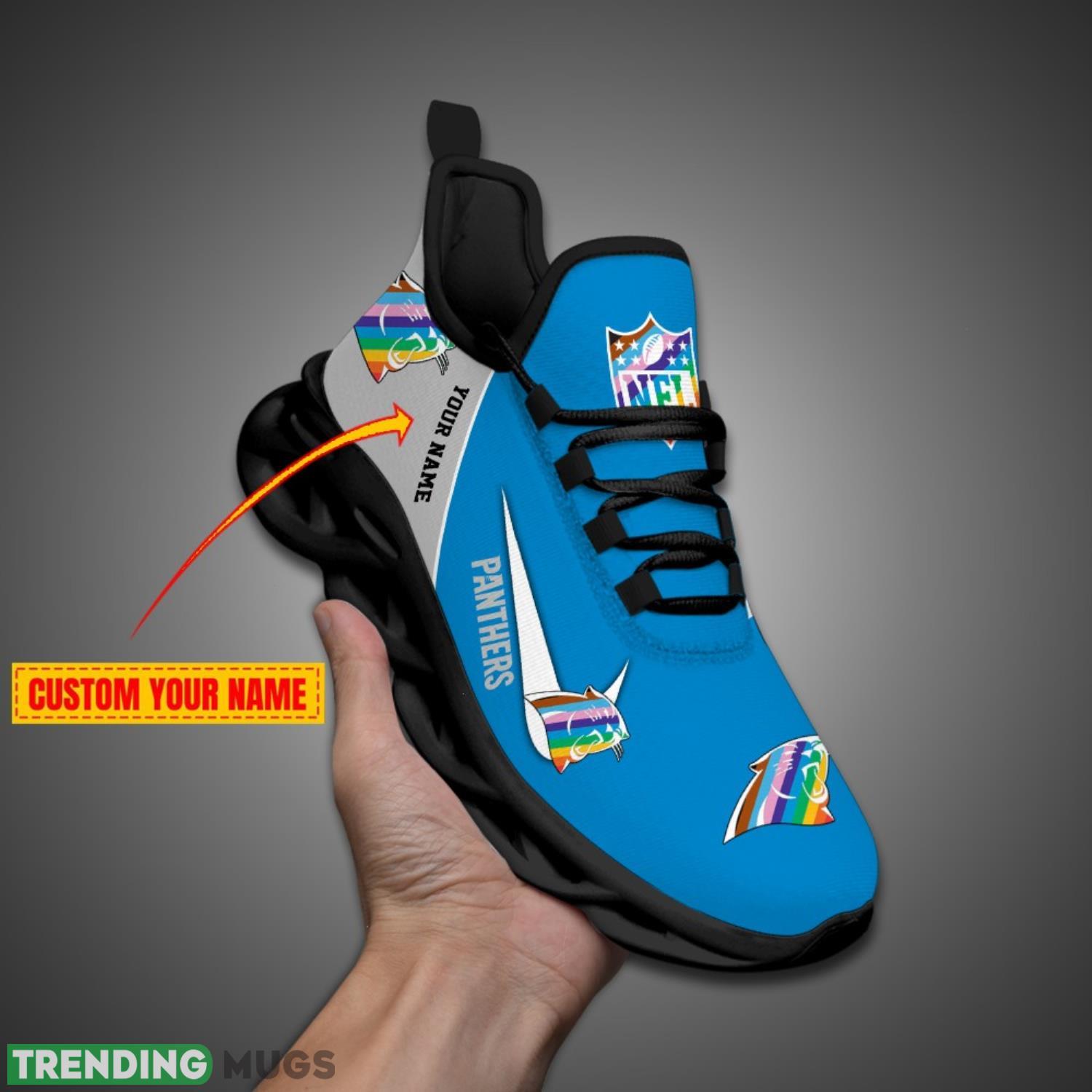Carolina Panthers Personalized Pride Month NFL Max Soul Shoes Custom Name Max Soul Carolina Panthers Personalized Pride Month NFL Max Soul Shoes Custom Name Max Soul