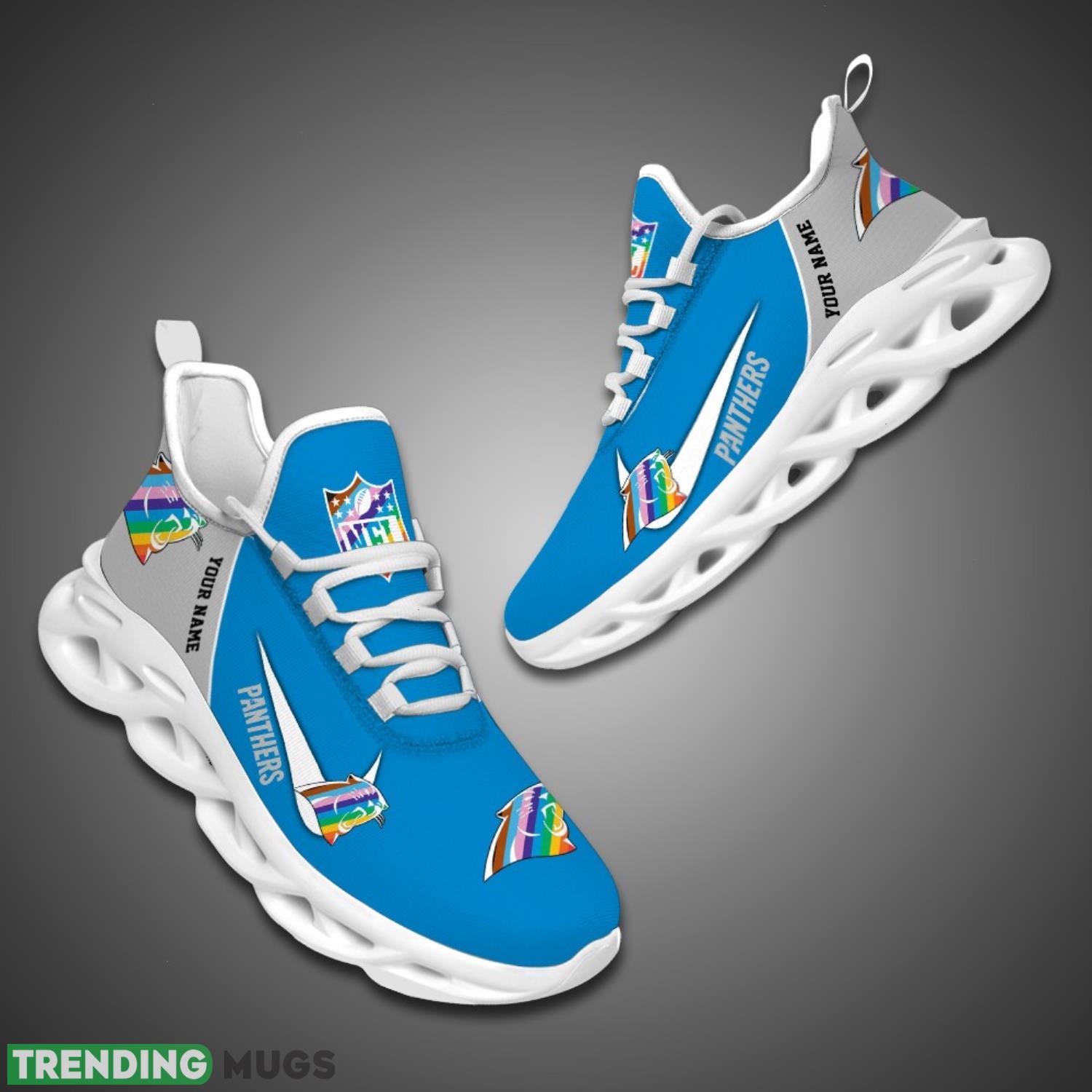 Carolina Panthers Personalized Pride Month NFL Max Soul Shoes Custom Name Max Soul Carolina Panthers Personalized Pride Month NFL Max Soul Shoes Custom Name Max Soul