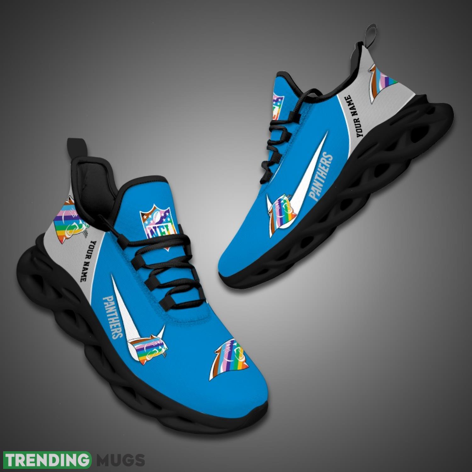 Carolina Panthers Personalized Pride Month NFL Max Soul Shoes Custom Name Max Soul Carolina Panthers Personalized Pride Month NFL Max Soul Shoes Custom Name Max Soul