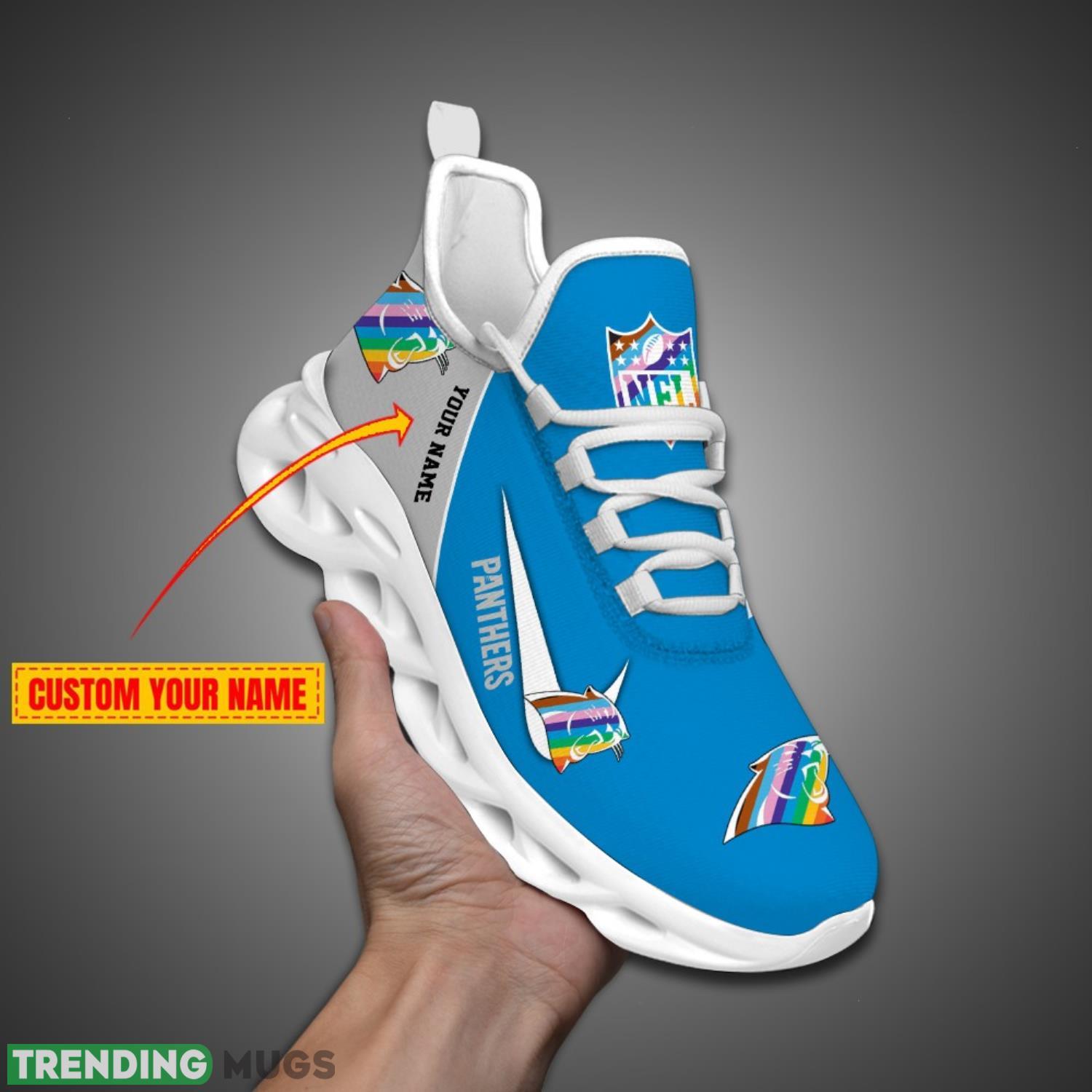Carolina Panthers Personalized Pride Month NFL Max Soul Shoes Custom Name Product Photo 1 Carolina Panthers Personalized Pride Month NFL Max Soul Shoes Custom Name Product Photo 1