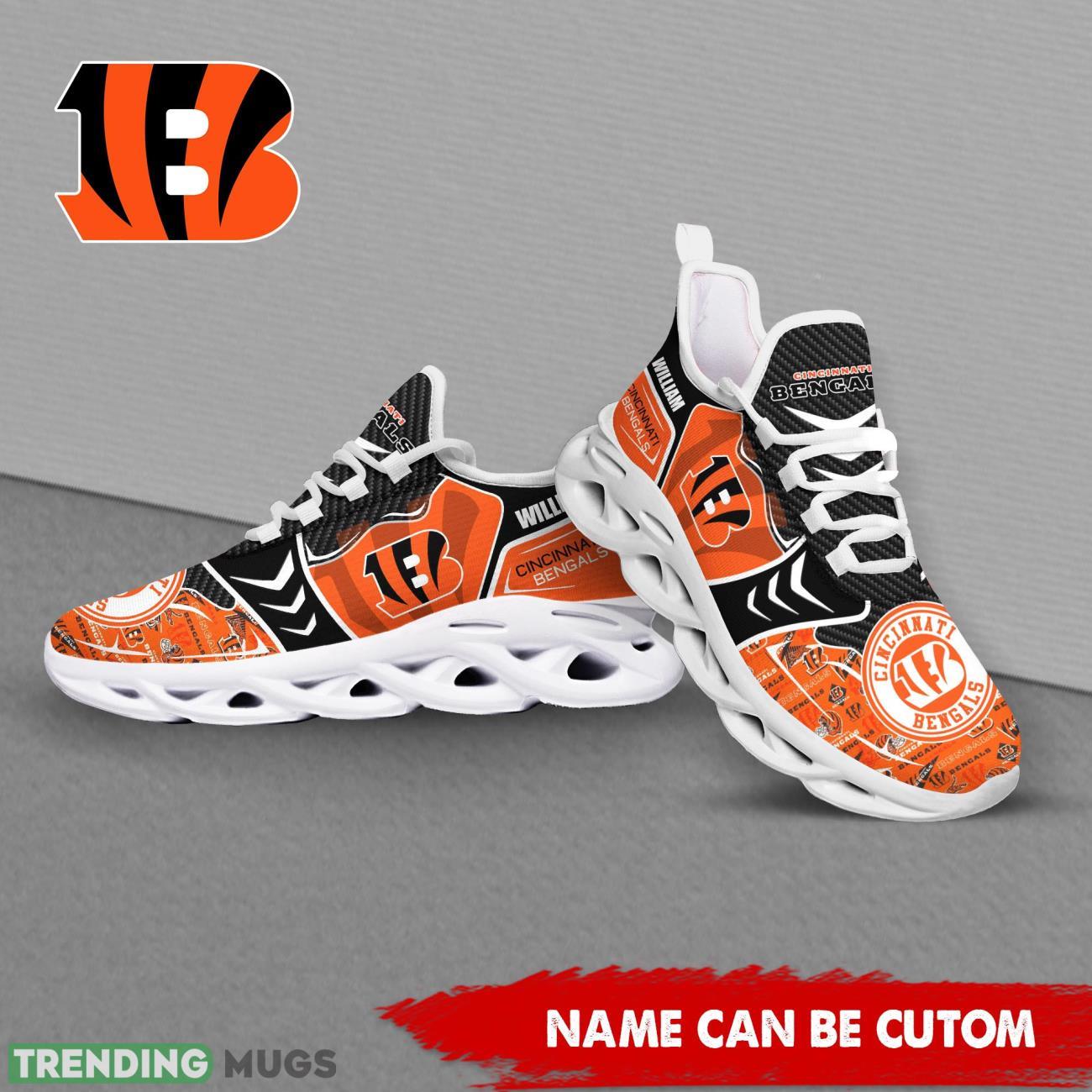Cincinnati Bengals NFL Custom Name Shoes Max Soul Shoes For Fans Product Photo 1 Cincinnati Bengals NFL Custom Name Shoes Max Soul Shoes For Fans Product Photo 1