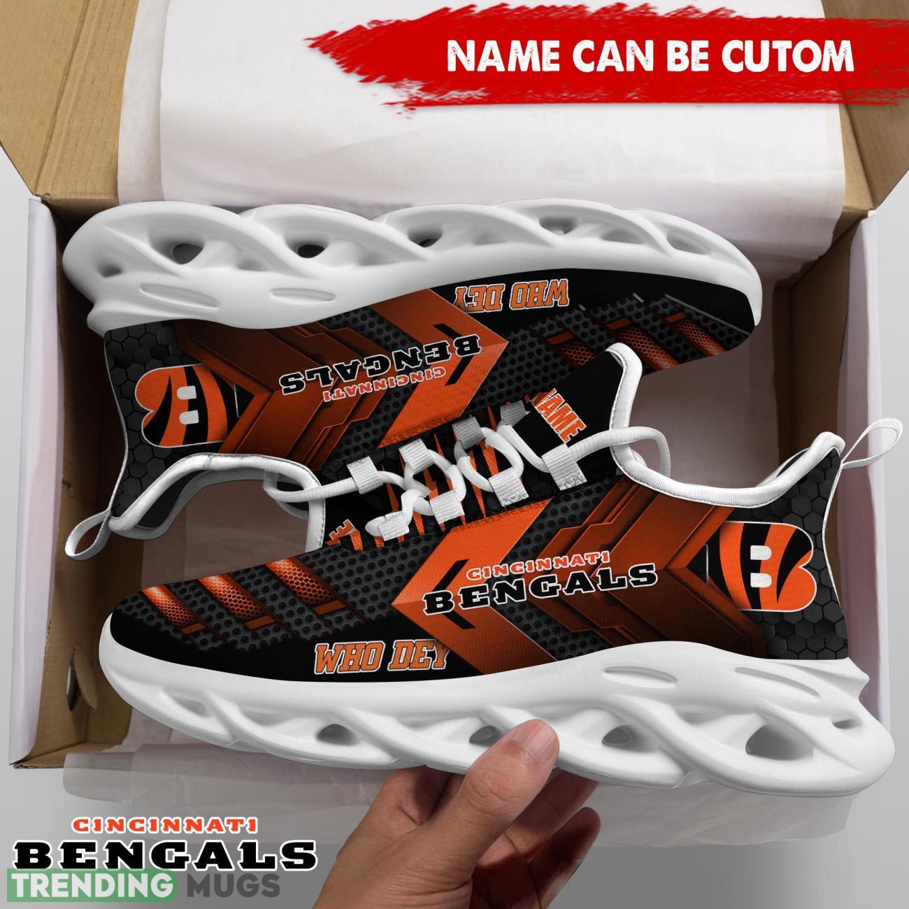 Cincinnati Bengals NFL Max Soul Shoes Custom Name Sport Shoes Trending Gift Max Soul Cincinnati Bengals NFL Max Soul Shoes Custom Name Sport Shoes Trending Gift Max Soul