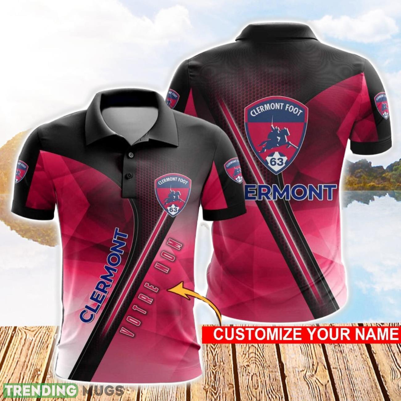 Clermont Foot Auvergne 63 3D Polo Shirt Golf Lover Gift Sport Style For Fans Custom Name Product Photo 1 Clermont Foot Auvergne 63 3D Polo Shirt Golf Lover Gift Sport Style For Fans Custom Name Product Photo 1