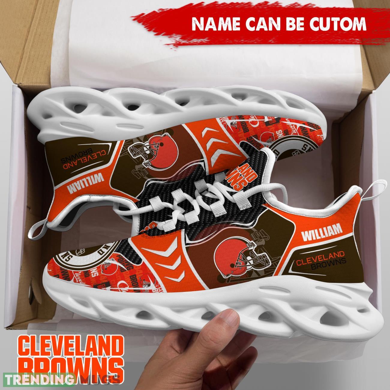 Cleveland Browns NFL Custom Name Shoes Max Soul Shoes For Fans Max Soul Cleveland Browns NFL Custom Name Shoes Max Soul Shoes For Fans Max Soul
