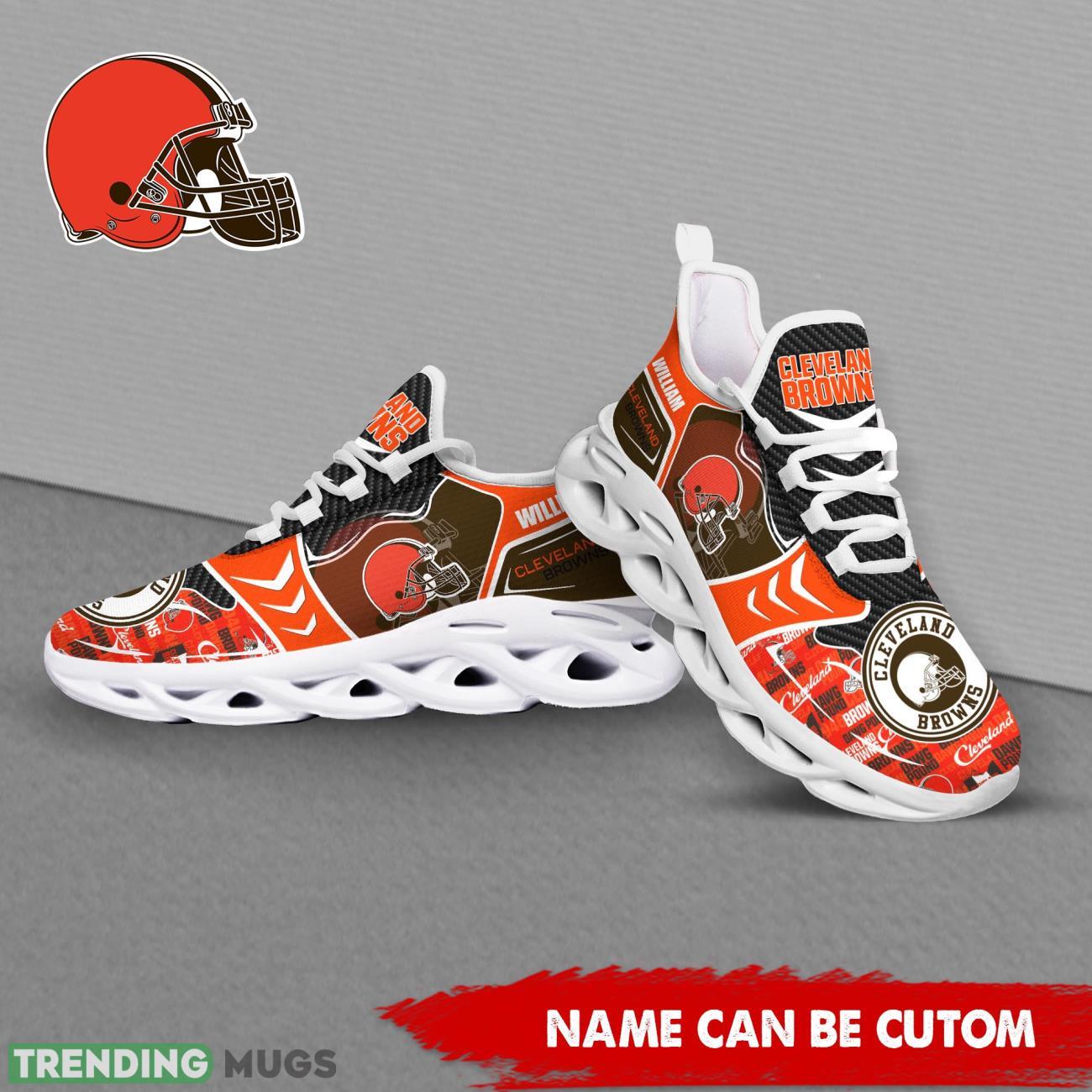 Cleveland Browns NFL Custom Name Shoes Max Soul Shoes For Fans Product Photo 1 Cleveland Browns NFL Custom Name Shoes Max Soul Shoes For Fans Product Photo 1