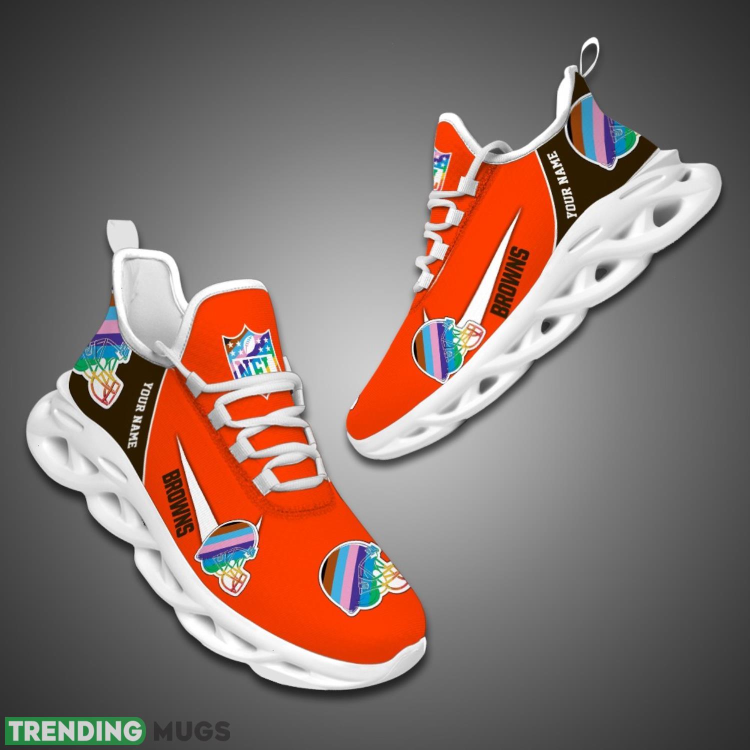 Cleveland Browns Personalized Pride Month NFL Max Soul Shoes Custom Name Max Soul Cleveland Browns Personalized Pride Month NFL Max Soul Shoes Custom Name Max Soul